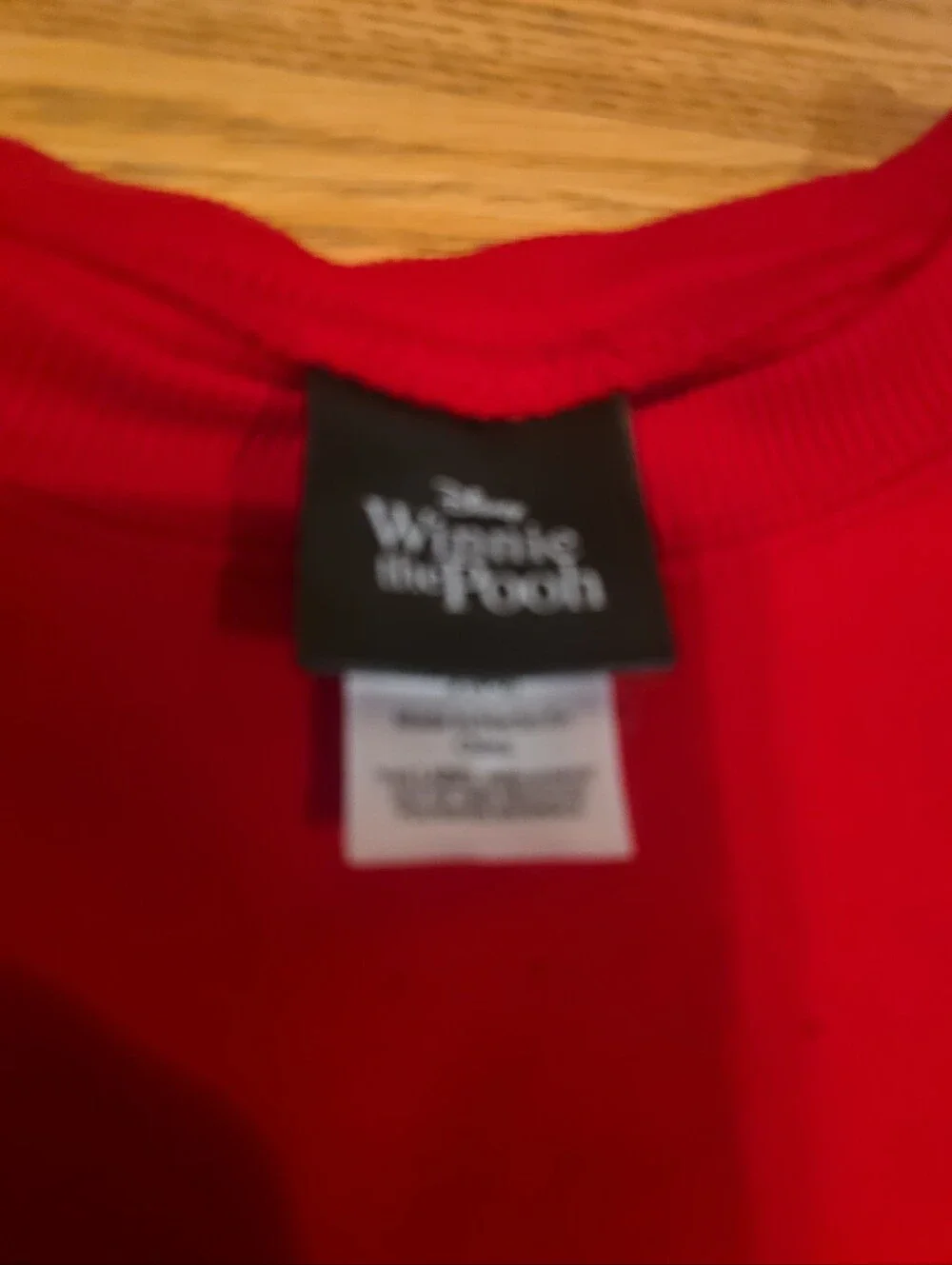 Disney Red Winnie the Pooh Christmas Crewneck Sweater